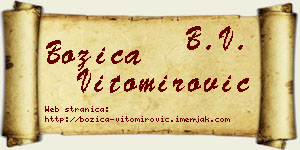 Božica Vitomirović vizit kartica